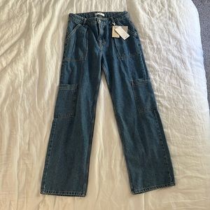 NWT Mango cargo wide leg Jean- size 6